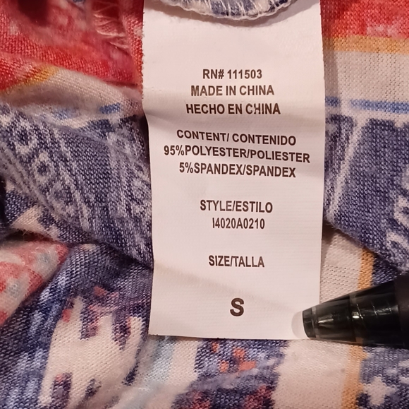 LILY STAR SKIRT SIZE S MULTICOLOR TRIBAL PRINT PULL-ON ELASTIC BAND MAXI SKIRT - Picture 4 of 5